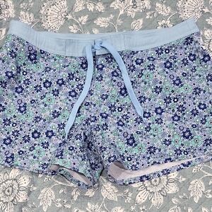 Floral Blue and Green Shorts